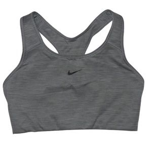 Grey Nike Dri-Fit Swoosh racerback sports bra
